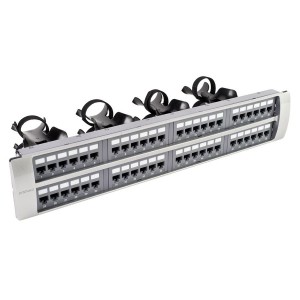 GigaSPEED XL 1100GS3 Patch Panel Cat6 Unshielded 48Port Rear Punch Rear Cable Management 760152579 Grey (H)2U