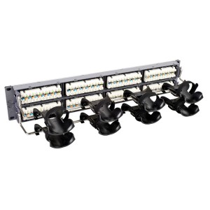 GigaSPEED XL 1100GS3 Patch Panel Cat6 Unshielded 48Port Rear Punch Rear Cable Management 760152579 Grey (H)2U