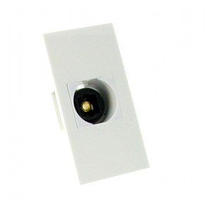 Optical Euro Module Quick Connect Coupler TOSLINK White   
