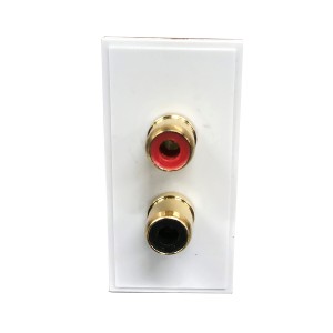Phono Audio Euro Module Screw Terminal 2x Phono White   