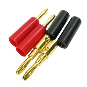 Gold Pack of 4 Banana Plugs NX-BP-008  