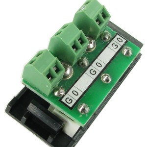 Composite Phono Euro Module Screw Terminal 3x Phono Black