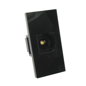 Optical Euro Module Quick Connect Coupler TOSLINK Black   