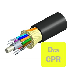 LazrSPEED 300 Fibre Cable Tight Buffered 24 Fibre OM3 LSZH Dca-s1a,d1,a2 Z-024-DS-5L-FSUBK/D Black