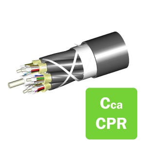 LazrSPEED 300 Fibre Cable Tight Buffered 48F - 12F Subunits OM3 LSZH Z-048-DS-5L-FMUBK/C Black CCa s1b d1 a2