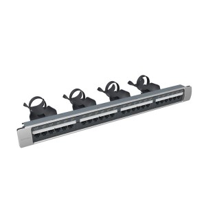 GigaSPEED XL iPatch 1100GS3 Patch Panel Cat6 Unshielded 24Port Rear Punch Rear Cable Management 760201137 Grey (H)1U
