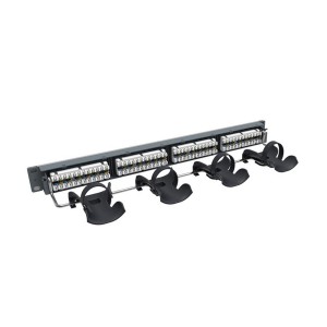 GigaSPEED XL iPatch 1100GS3 Patch Panel Cat6 Unshielded 24Port Rear Punch Rear Cable Management 760201137 Grey (H)1U