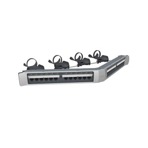 GigaSPEED XL iPatch 1100GS3 Angled Patch Panel Cat6 Unshielded 24Port Rear Punch Rear Cable Management 760202531 Grey (H)1U
