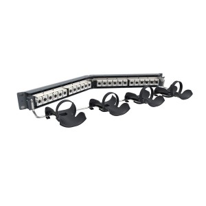 GigaSPEED X10D iPatch Evolve Angled Modular Patch Panel Cat6A Shielded 24Port Rear Cable Management 760202564 Grey (H)1U