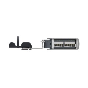 GigaSPEED X10D iPatch Evolve Angled Modular Patch Panel Cat6A Shielded 24Port Rear Cable Management 760202564 Grey (H)1U