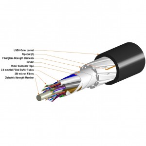 LazrSPEED 550 Fibre Cable Loose Tube MM 24 Fibre OM4 50/125 LSZH Dca-s2,d1,a1 Black Z-024-LN-5K-F12BK/20G/HTS/D