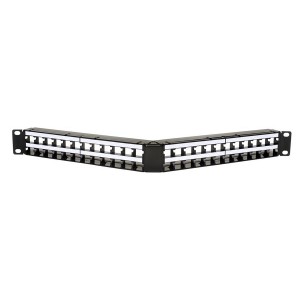 M4800 Modular Patch Panel Unshielded 48Port Angled Unloaded 760109744 Black (H)1U