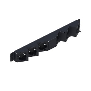 1U Fibre Panel Rear Extension, 6 Cable Entries 760207944 Black