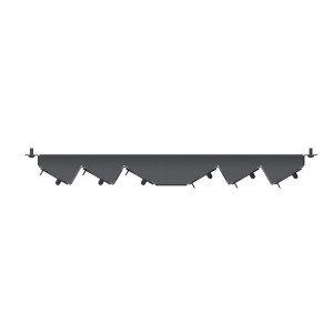 1U Fibre Panel Rear Extension, 6 Cable Entries 760207944 Black