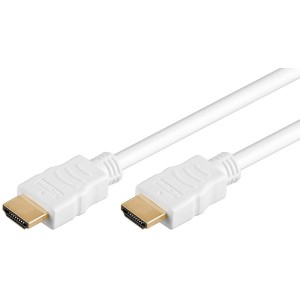 HDMI Lead 4K 30Hz 10.2Gbps Ethernet Gold Plated White (L)5Mtr   