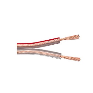 OFC Speaker Cable 2x 0.75mm PVC Clear/Red (L)100Mtr   