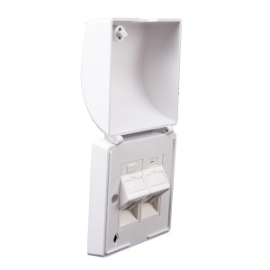 NetLoc Secure Faceplate Single Gang Euro White