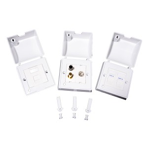 NetLoc Secure Faceplate Single Gang Euro White