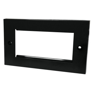 Faceplate Flat Double Gang 4x Euro Black (H)86mm x (W)146mm   