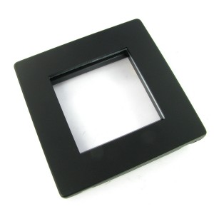 Definity Euro Faceplate Single Gang 2x Euro Screwless Black (H)86mm x (W)86mm x (D)4mm   
