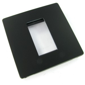 Definity Euro Faceplate Single Gang 1x Euro Screwless Black (H)86mm x (W)86mm x (D)4mm   
