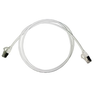 Slim Patch Lead Cat6A S/FTP LSZH Moulded Boot 32AWG White (L)10Mtr (Dia)4.5mm   