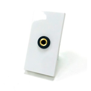 Audio Jack Euro Module Screw Terminal 3.5mm Stereo White