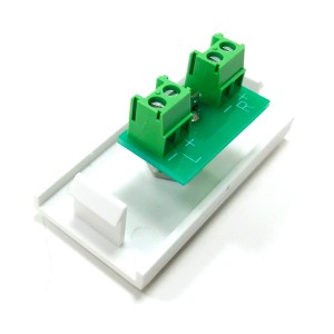 Audio Jack Euro Module Screw Terminal 3.5mm Stereo White
