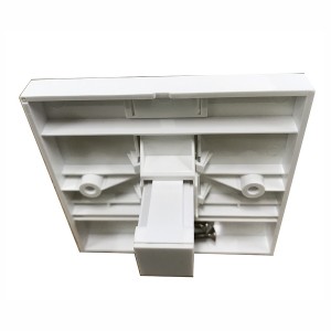Assembled Outlet Cat6 Single Gang 1 Port Shuttered Right Angle Through Coupler White