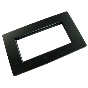 Definity Euro Faceplate Double Gang 4x Euro Screwless Black (H)86mm x (W)146mm x (D)4mm   