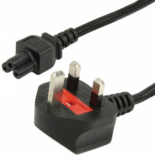 UK 3 Pin Plug to IEC C5