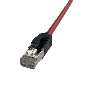 Patch Lead Cat6A U/FTP LSZH UniBoot c/w Removable Black Clip Red (L)5Mtr   