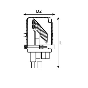 Dome Closure 96 Fibre FML 13 Port (12x Round, 1x Oval) FMLTB-AXXCJ1X Black (L)400mm (Dia)275mm
