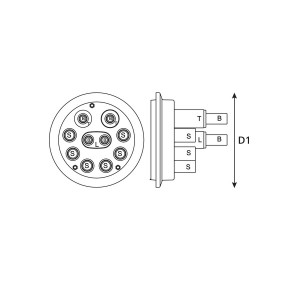 Dome Closure 96 Fibre FML 13 Port (12x Round, 1x Oval) FMLTB-AXXCJ1X Black (L)400mm (Dia)275mm