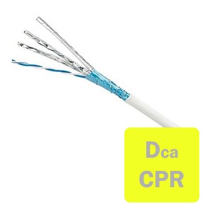 Solid CS44Z3 Cat6A F/FTP LSZH 4 Pair Dca-s1,d2,a1 Reel White (L)500Mtr (Dia)7.01mm NVP 80%