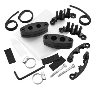 Oval Port Mechanical Entry Kit Loop Cable 11.5-17.5mm Large Multi-Function Joint Closure XJTSC02185 Black