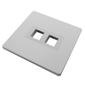 Keystone Faceplate Single Gang 2Port Keystone White   