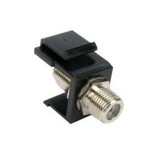 Satellite Keystone Coupler F-Type Black   
