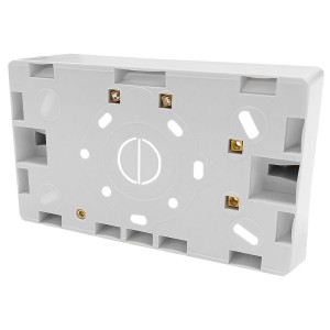 Backbox Double Gang White (D)47mm