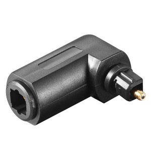 TOSLINK Adaptor Male-Female Right Angle   