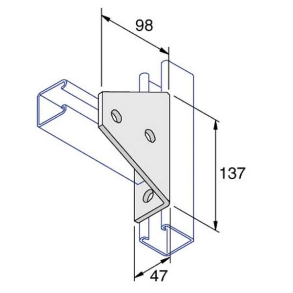 Unistrut Angled Channel Brackets