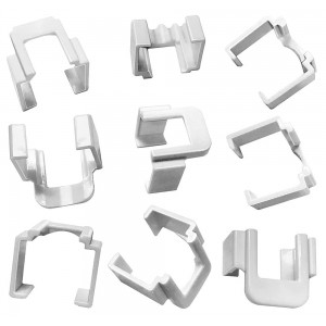 Patch Lead Colour Clip Clear Slimline Boot 50 Pcs White