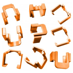 Patch Lead Colour Clip Clear Slimline Boot 50 Pcs Orange