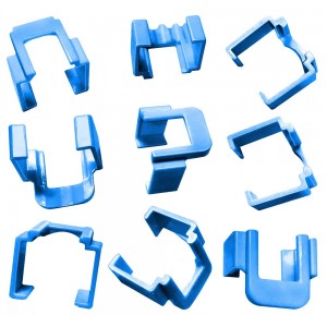 Patch Lead Colour Clip Clear Slimline Boot 50 Pcs Blue