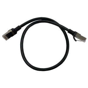 Patch Lead External Cat6A S/FTP PE Moulded Boot 26AWG Black (L)5Mtr