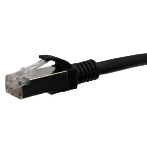 Patch Lead External Cat6A S/FTP PE Moulded Boot 26AWG Black (L)5Mtr