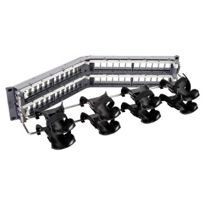 360 Evolve Modular Patch Panel Shielded 48Port Angled Unloaded Rear Cable Management 760151746 Grey (H)2U