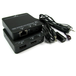 HDMI Extender Kit 1080p @ 45m/50m Cat5e/6 HDMI1.4-HDCP1.4 1x HDMI In 1 x HDMI Out 2-way IR Pass-Thru 5v USB Micro, PoC With Local Loop out