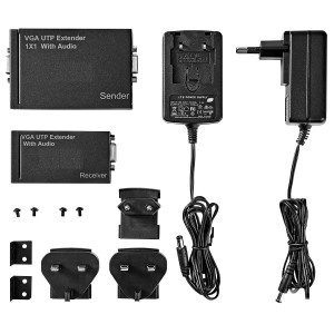 VGA Extender Set Cat5e/6 VGA & Audio 300m