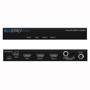 HDMI Splitter 1:2 4K 60Hz 4:4:4 1x HDMI-In 2x HDMI-Out SP12AB-V2